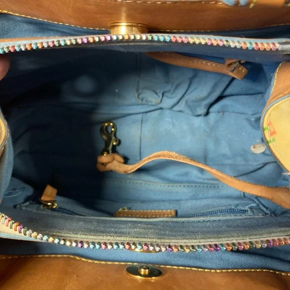 Dooney & Bourke Cream Satchel with Gold Hardware - Picture 8 of 11